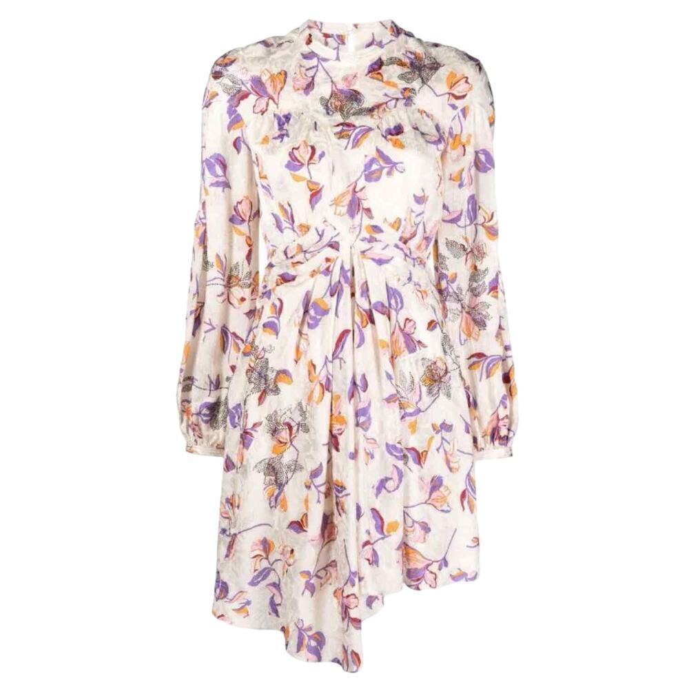 Zadig & Voltaire Rivage Jac Cut Flowers Silk-Blend Dress Size XS - Picture 3 of 14